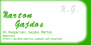 marton gajdos business card