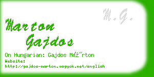 marton gajdos business card